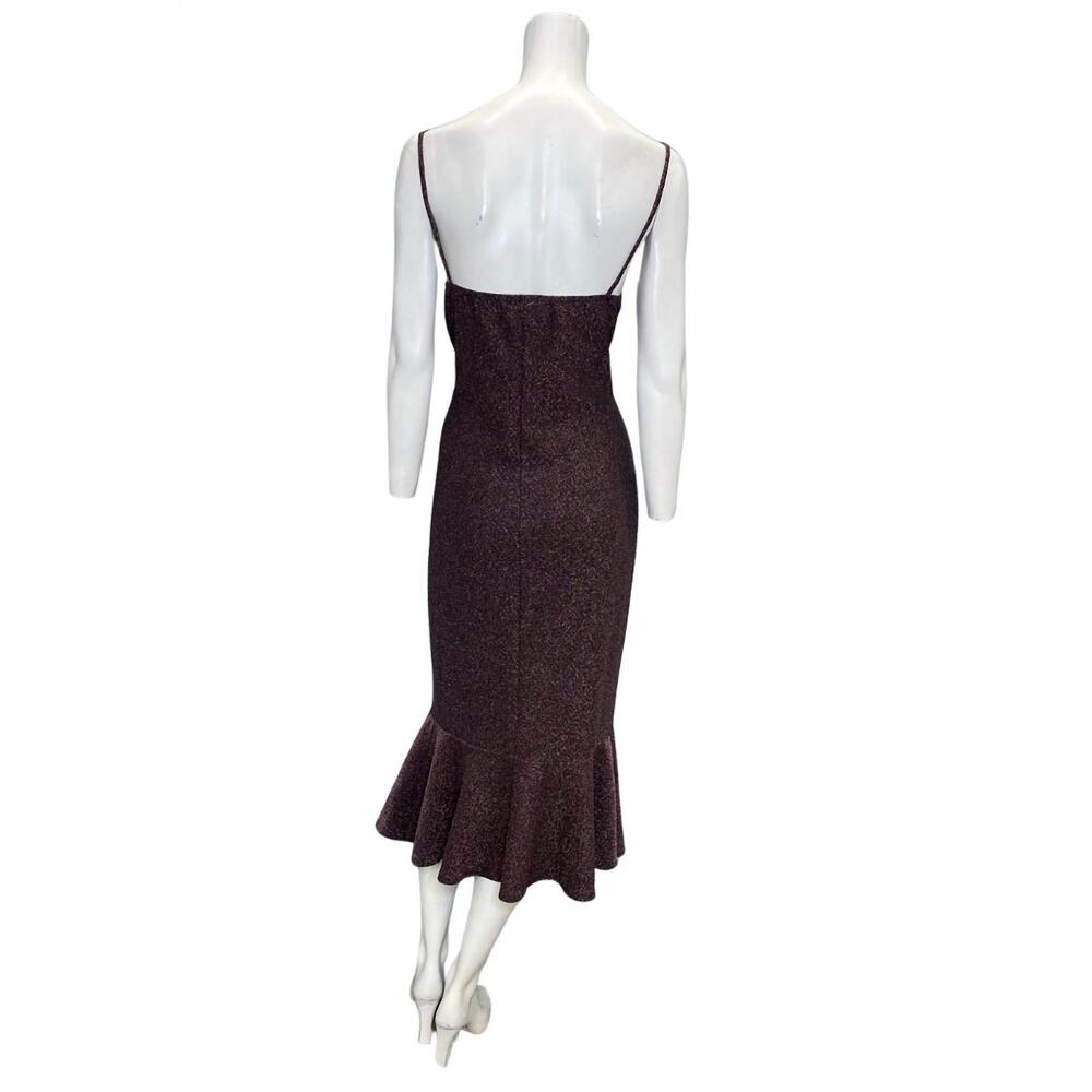NEW ZENOBIA metallic dress in purple/black - Picture 2 of 2